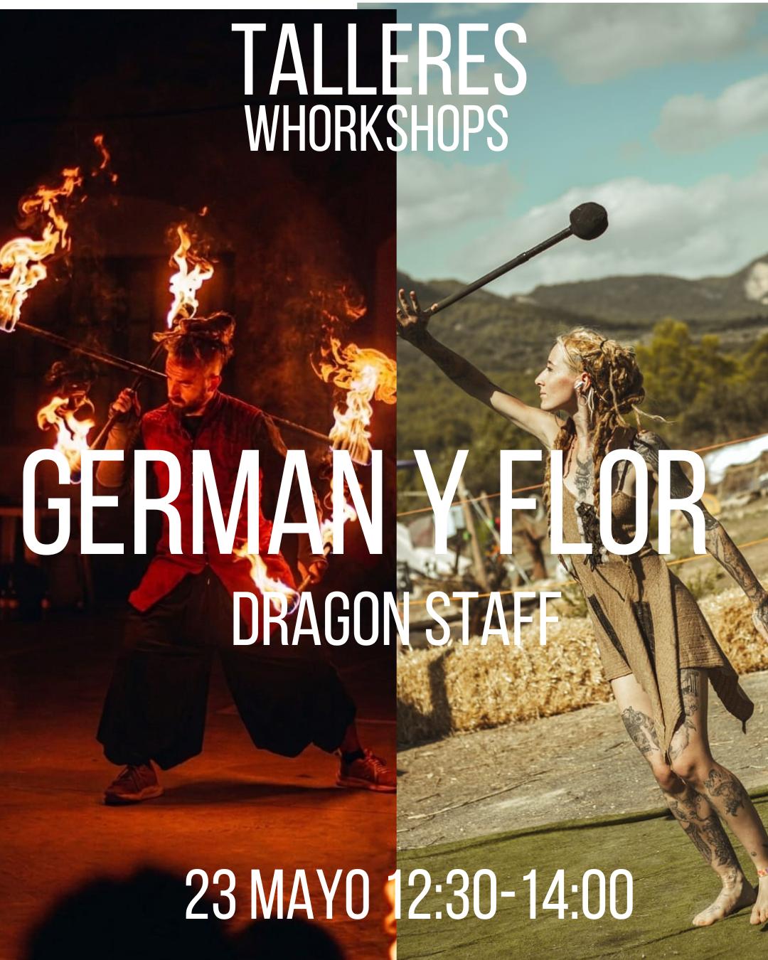 Germán y Flor — Dragon staff